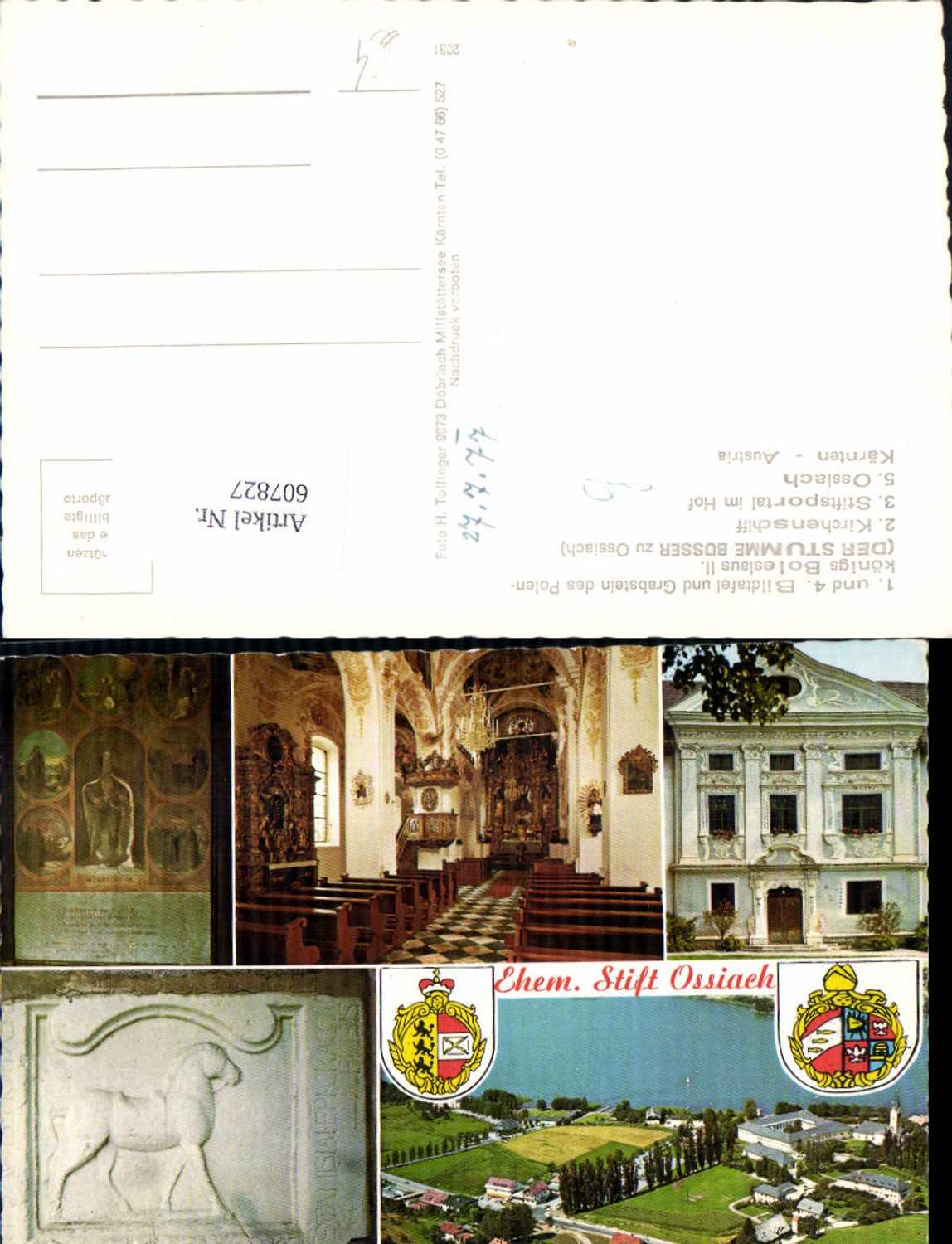 607827,Mehrbild Ak Ossiach a. Ossiacher See Stift Kirche