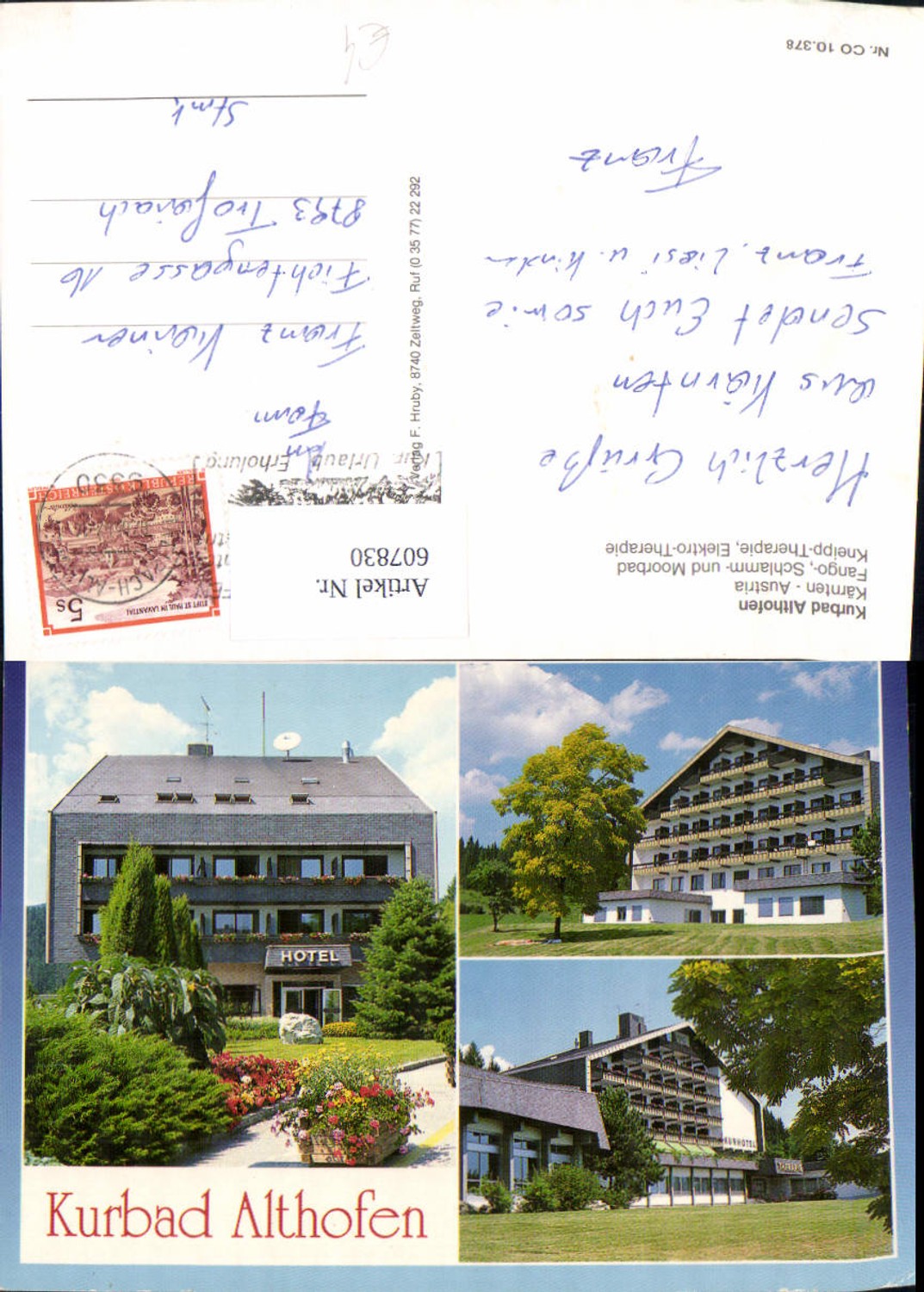 607830,Mehrbild Ak Althofen Kurbad
