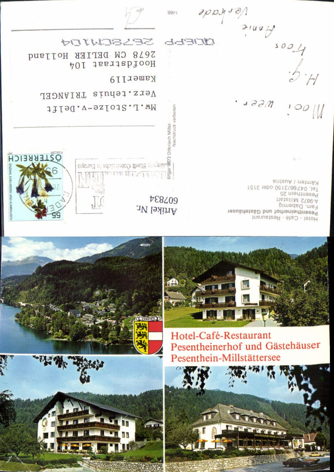 607834,Millstatt a. See Hotel Cafe Pesentheinerhof Gästehäuser