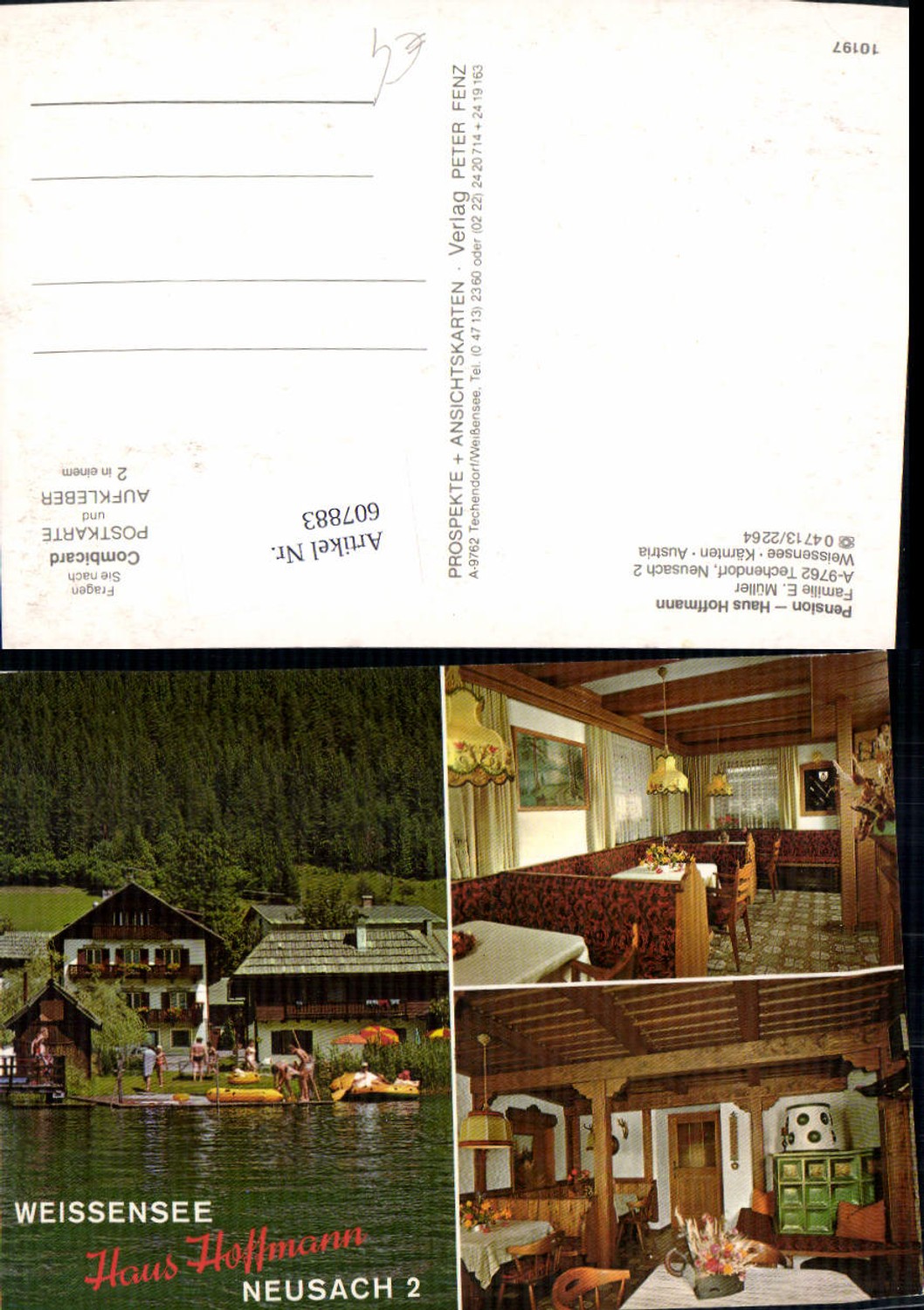 607883,Mehrbild Ak Techendorf Weißensee Pension Hoffmann Neusach