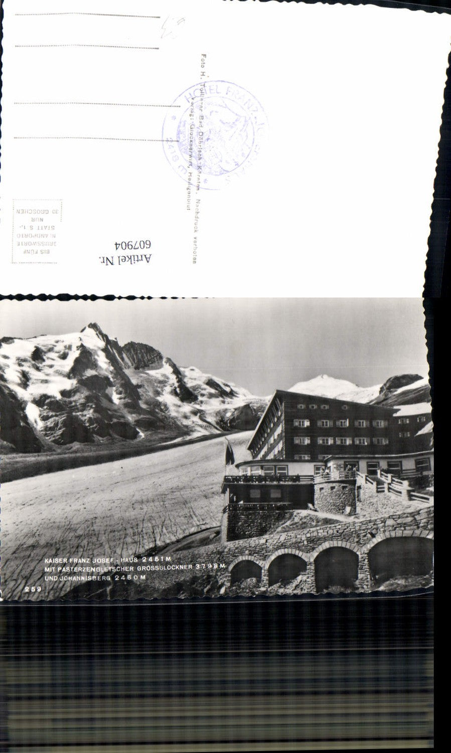 607904,Foto Ak Franz-Josefs-Höhe Pasterze Gletscher Heiligenblut a. Großglockner