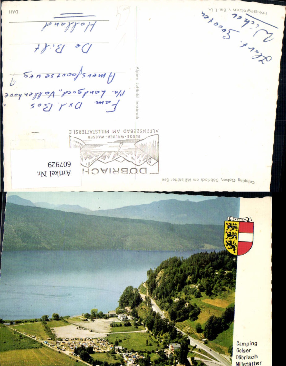 607929,Döbriach a. Millstätter See Camping Golser pub Alpine Luftbild