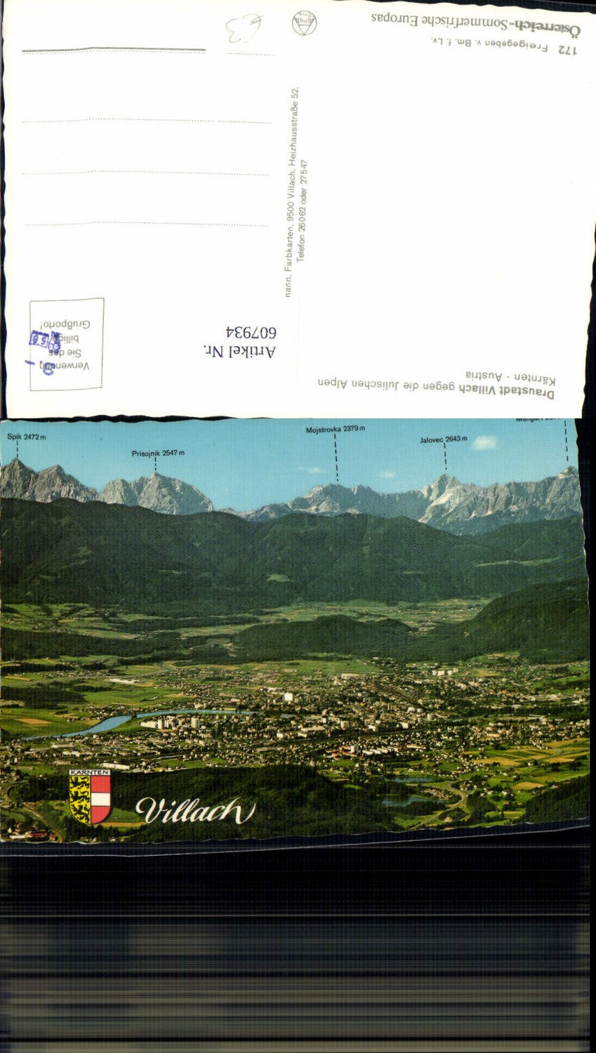 607934,Villach geg. d. Julischen Alpen
