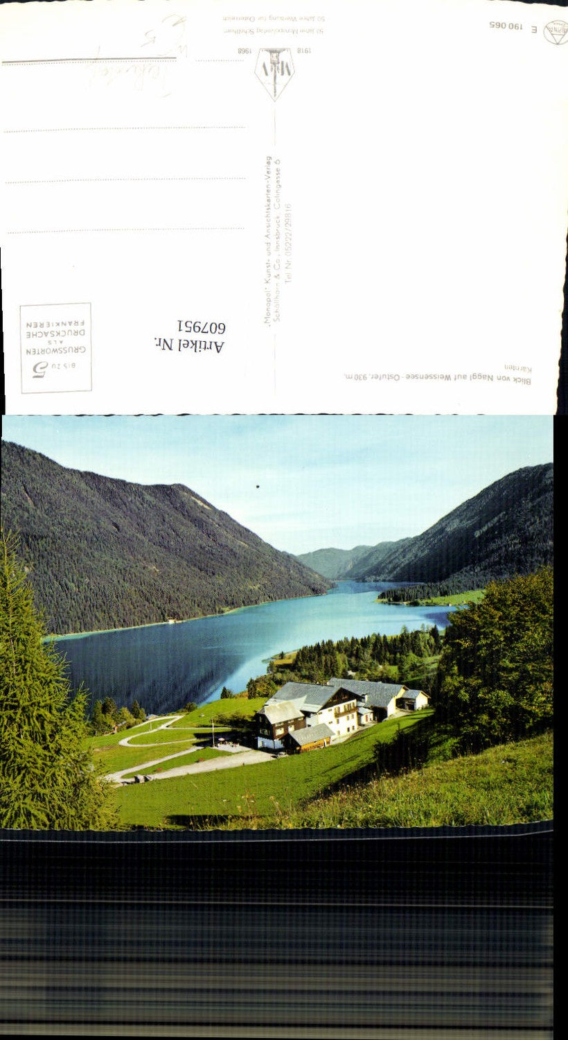 607951,Blick v. Naggl auf Weißensee Ostufer Techendorf