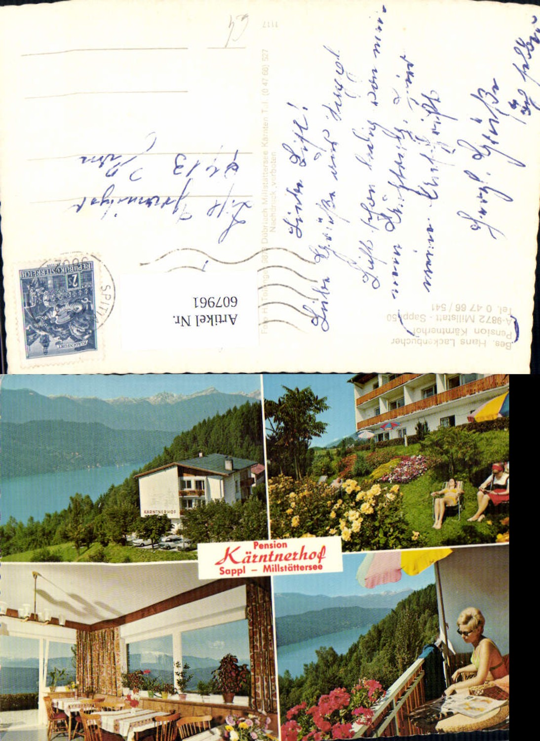 607961,Mehrbild Ak Millstatt Sappl Pension Kärntnerhof