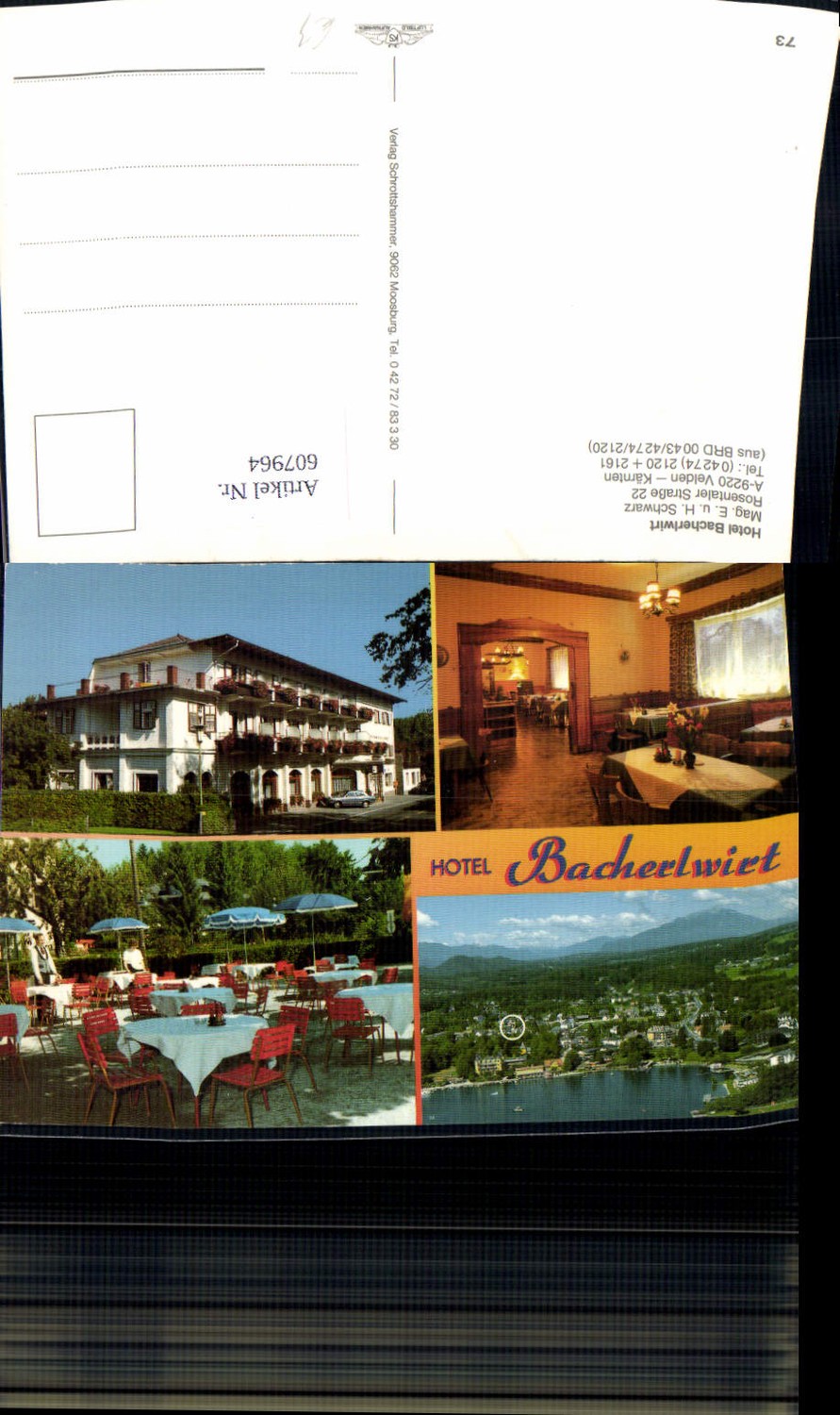 607964,Mehrbild Ak Velden a. Wörthersee Hotel Bacherlwirt
