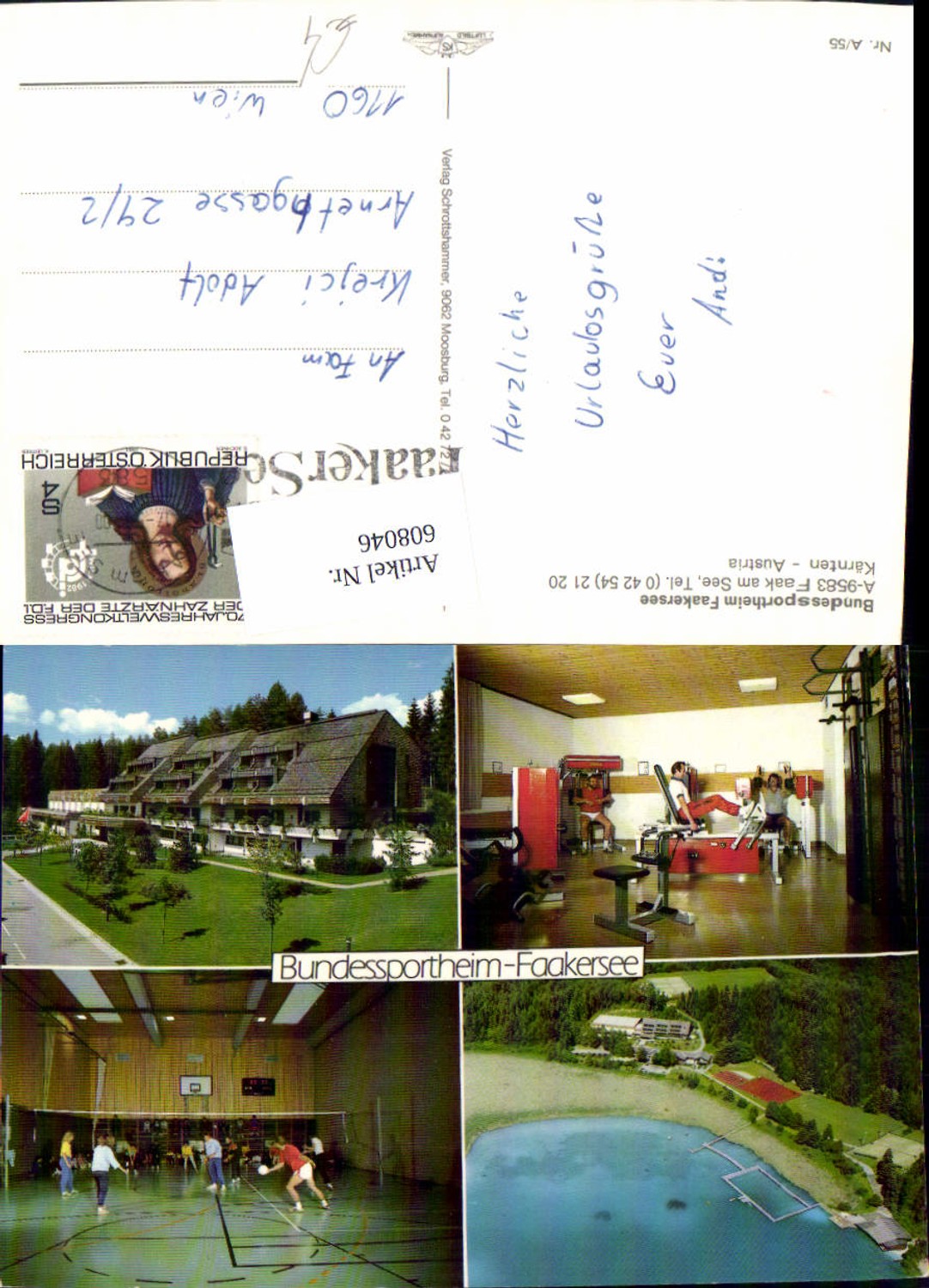 608046,Mehrbild Ak Faak a. See Bundessportheim Faakersee Fitnessraum Volleyball