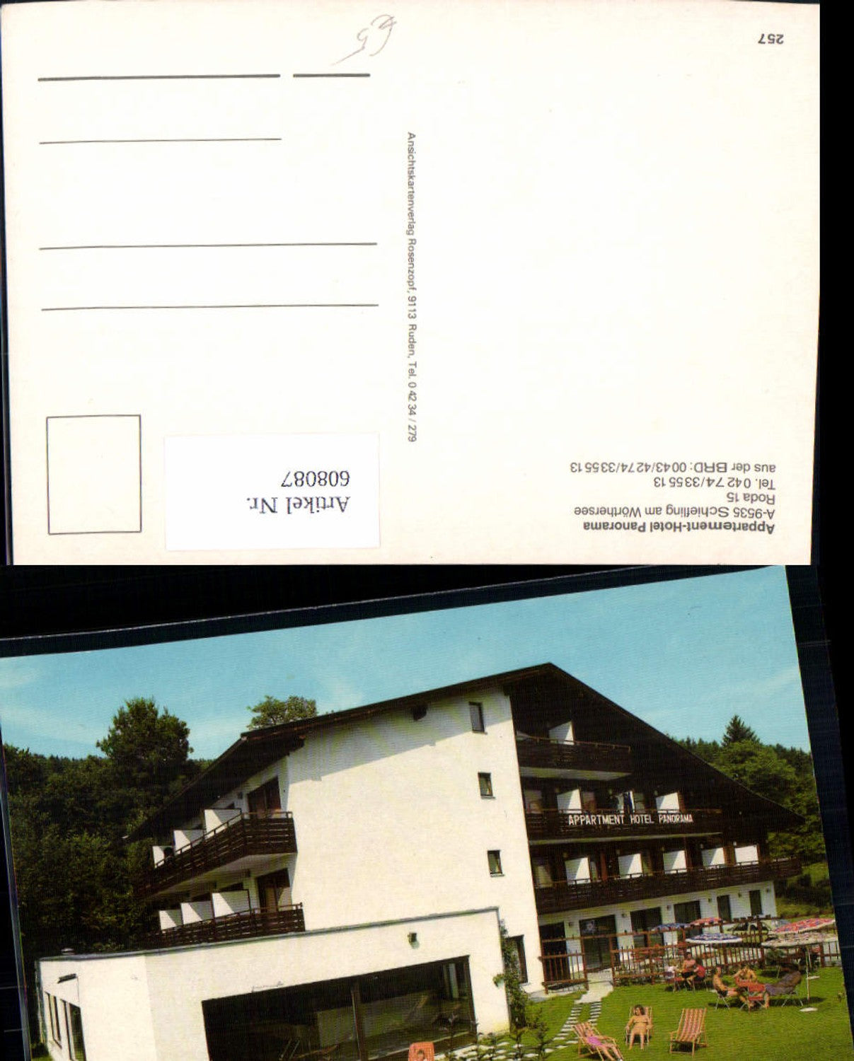 608087,Schiefling a. Wörthersee Appartement-Hotel Panorama