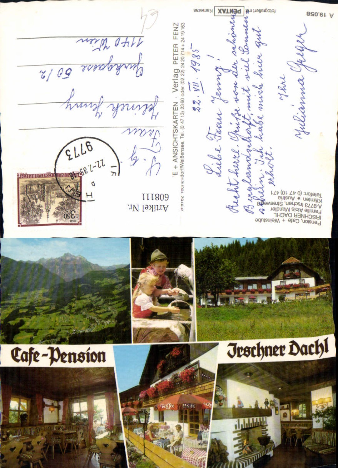 608111,Mehrbild Ak Irschen Pension Cafe Irschner Dachl