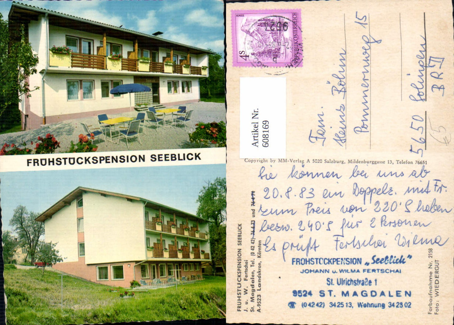 608169,Mehrbild Ak Landskron Frühstückspension Seeblick