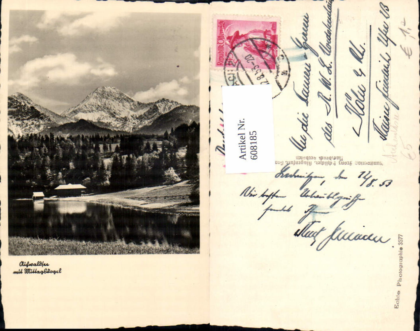 608185,Foto Ak Aichwaldsee m. Mittagskogel Finkenstein am Faaker See