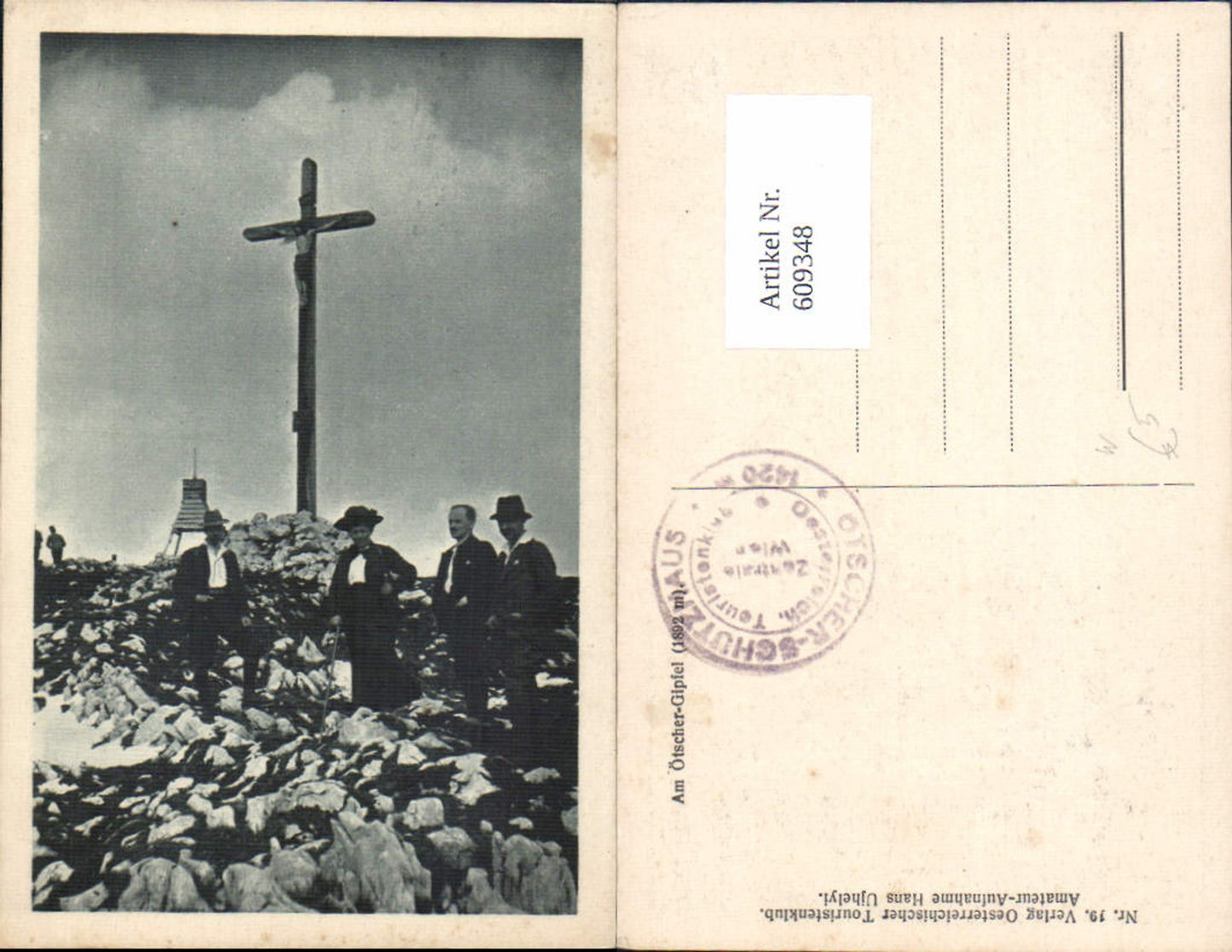 609348,Ötschergipfel Gipfelkreuz Ötscher Gaming Lackenhof Wanderer