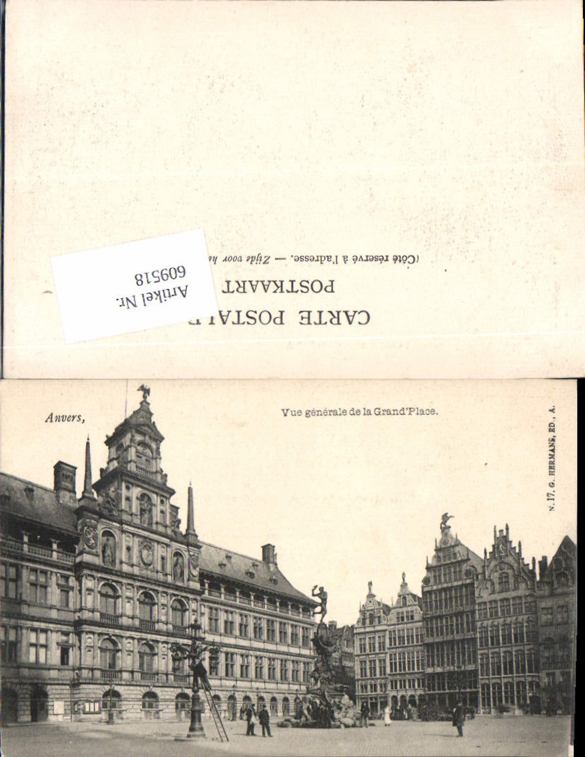 609518,Anvers Antwerpen Flandern Grand Place Straßenansicht 1905