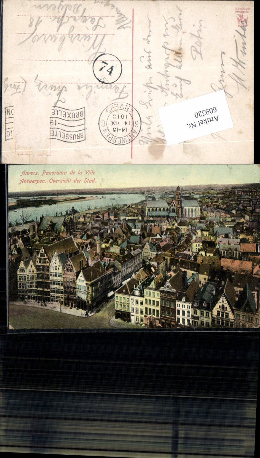 609520,Anvers Antwerpen Flandern Overzicht der Stad Ville