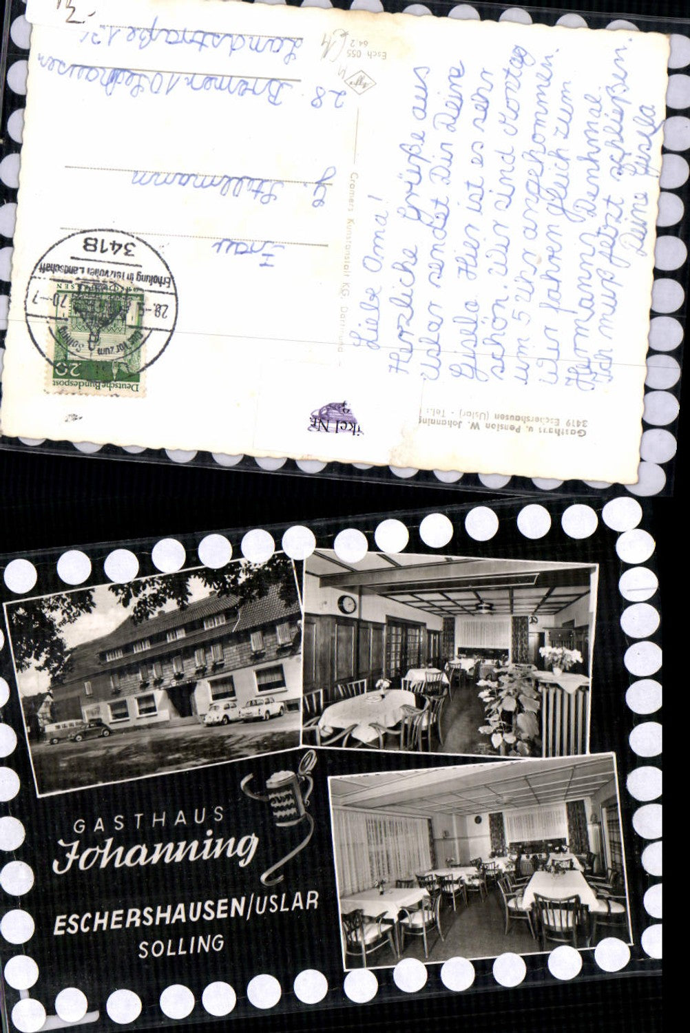 609877,Eschershausen Uslar Solling Gasthaus Pension W. Johanning LK Holzminden Stadtoldendorf