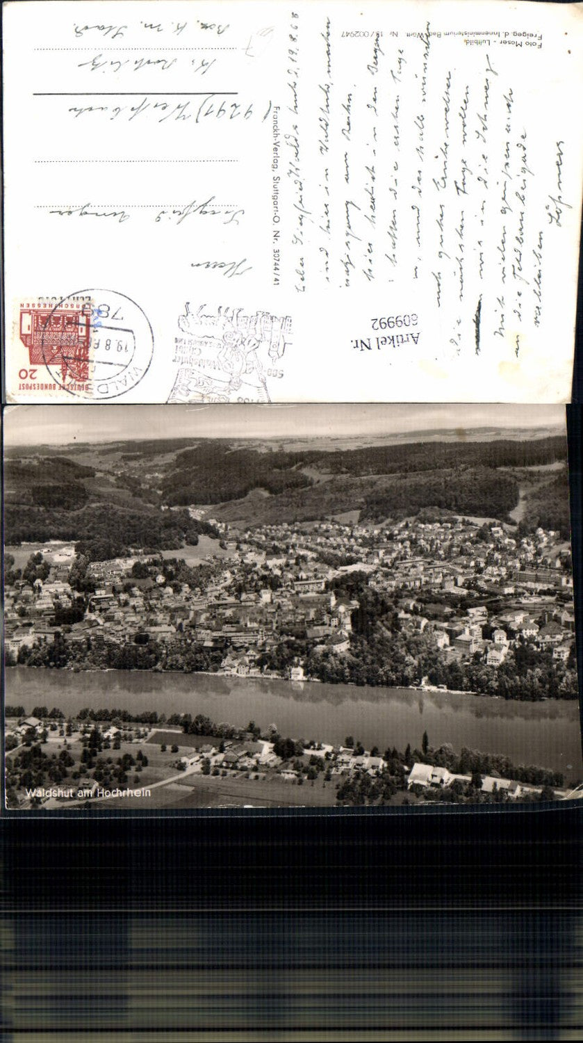 609992,tolle Fliegeraufnahme Waldshut Tiengen am Hochrhein Luftbild