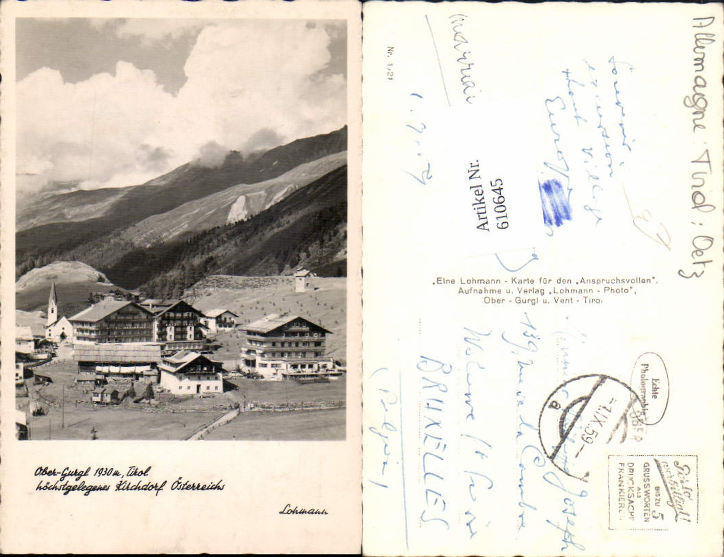 Alte Ansichtskarte – Old Postcard