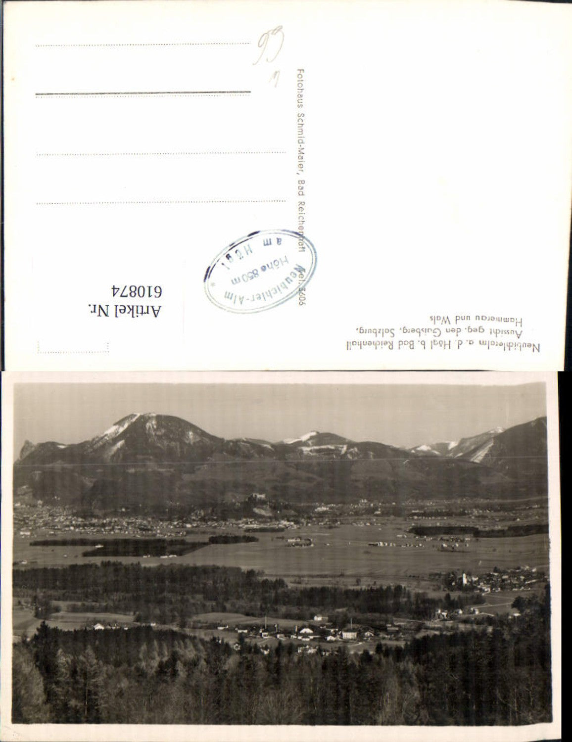 610874,Neubichleralm ad Högl b. Bad Reichenhall view towards d. Gaisberg Hammerau and Wals