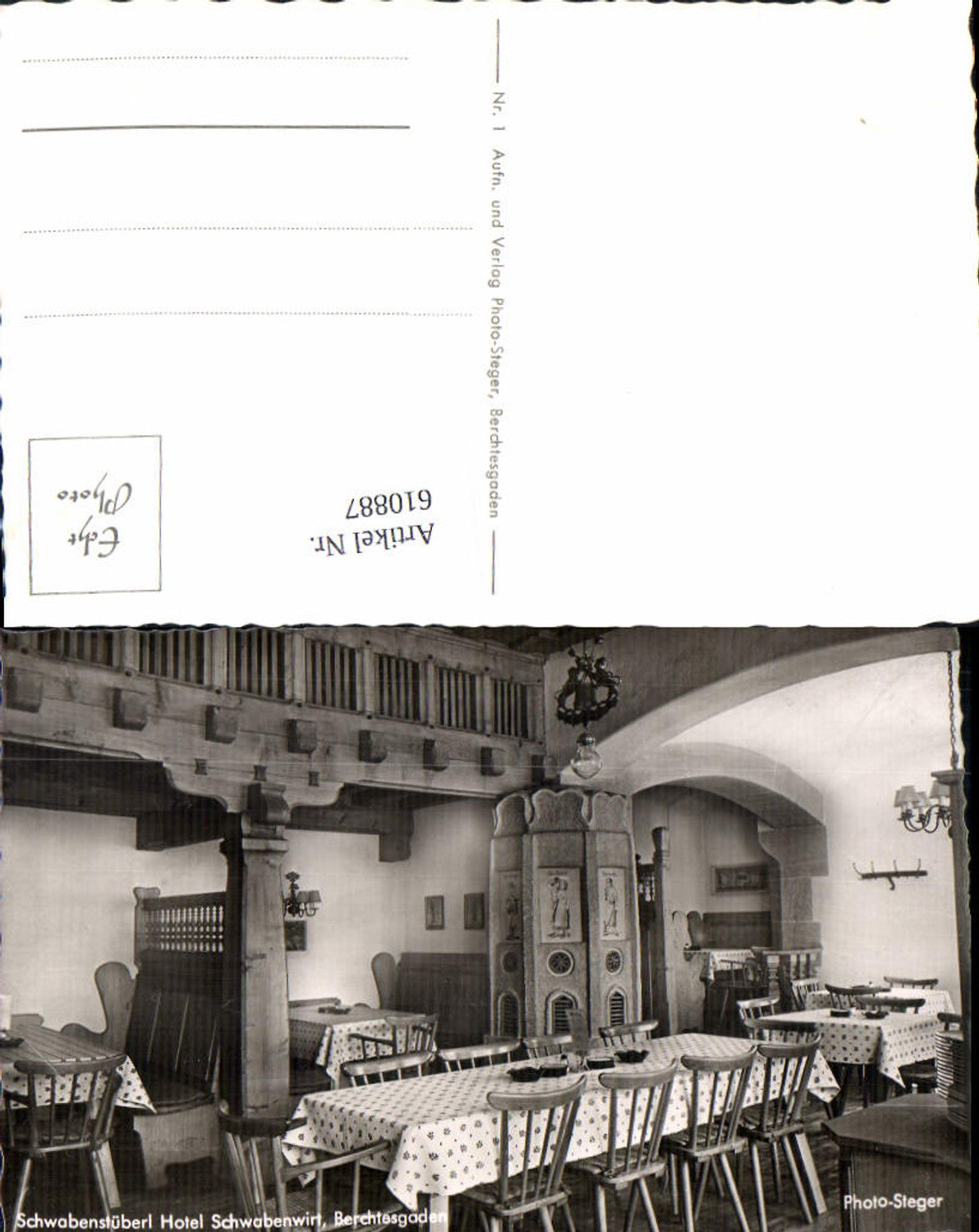 610887, Photo Ak Schwabenstüberl Hotel Schwabenwirt Berchtesgaden Interior view