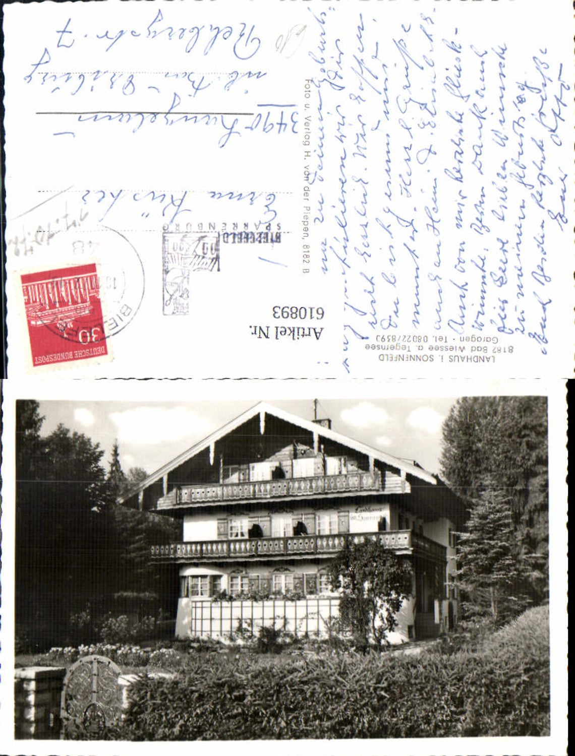 610893, Photo Ak Landhaus i. Sonnenfeld Bad Wiessee a. Tegernsee