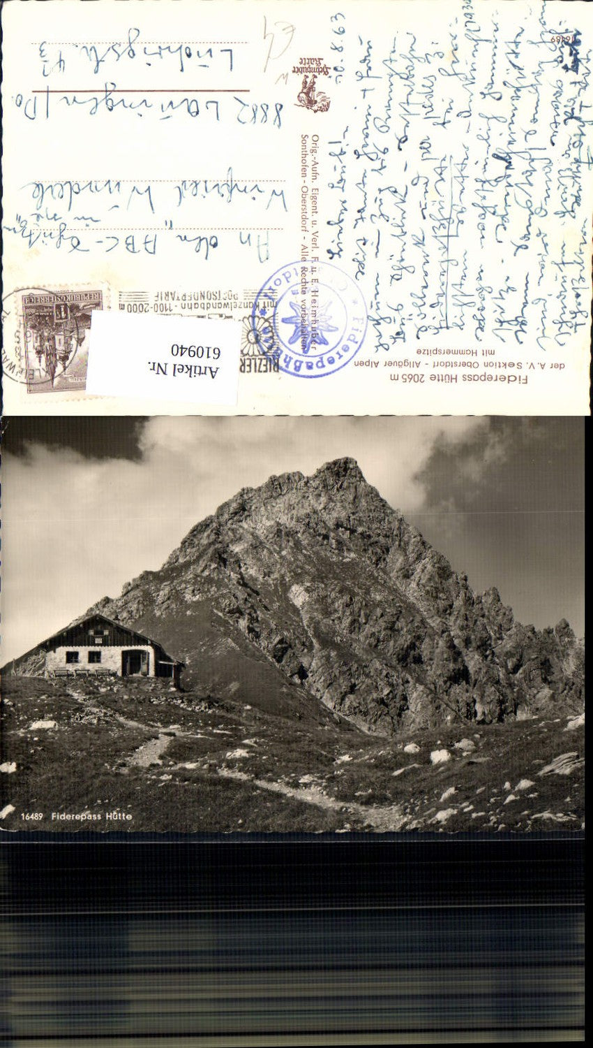 610940,Fiderepass Hut Oberstdorf Allgäu Alps with Hammerspitze