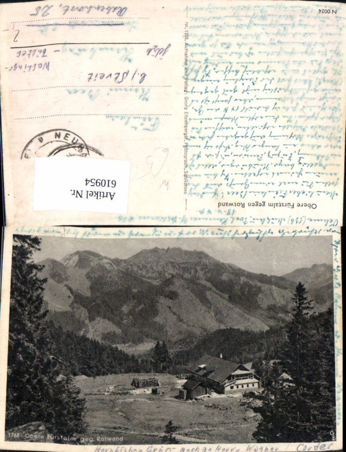 610954, Schliersee Obere Fürstalm Firstalm opposite Rotwand