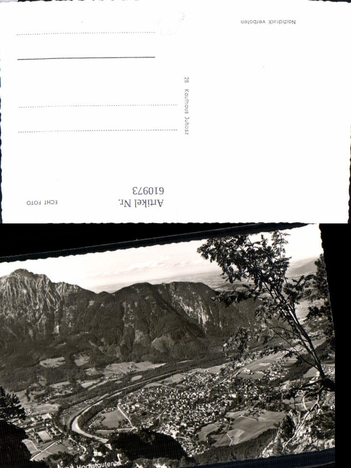610973, Photo Ak Bad Reichenhall m. Hochstaufen