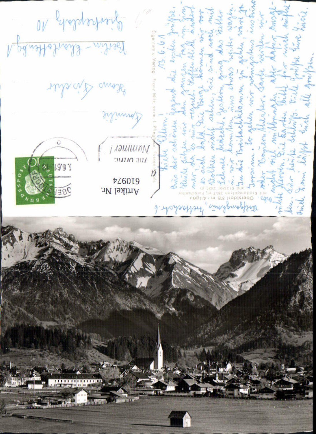 610974, Photo Ak Oberstdorf i. Allgäu with Krottenspitzen Fürschießer and Kratzer