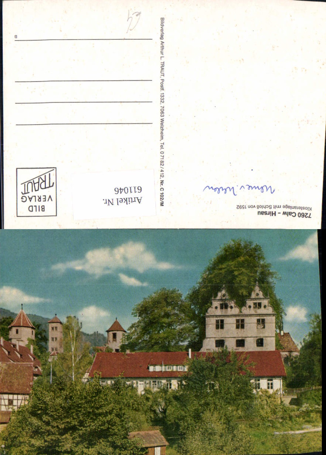 611046,Calw Hirsau Klosteranlage m. Schloss