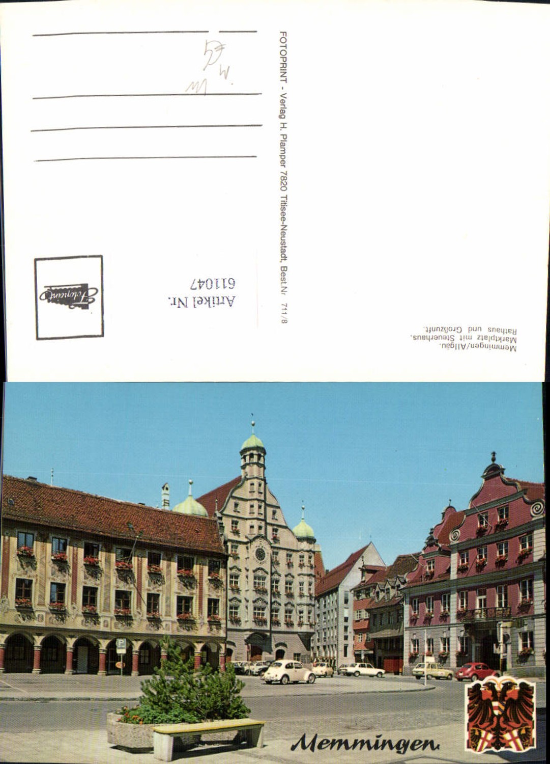 611047, Memmingen Allgäu Market Square with Tax House, Town Hall and Guildhall