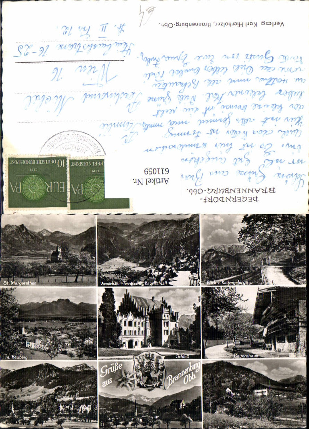 611059, Multi-image Ak Brannenburg Degerndorf St Margarethen Heuberg Farmhouse