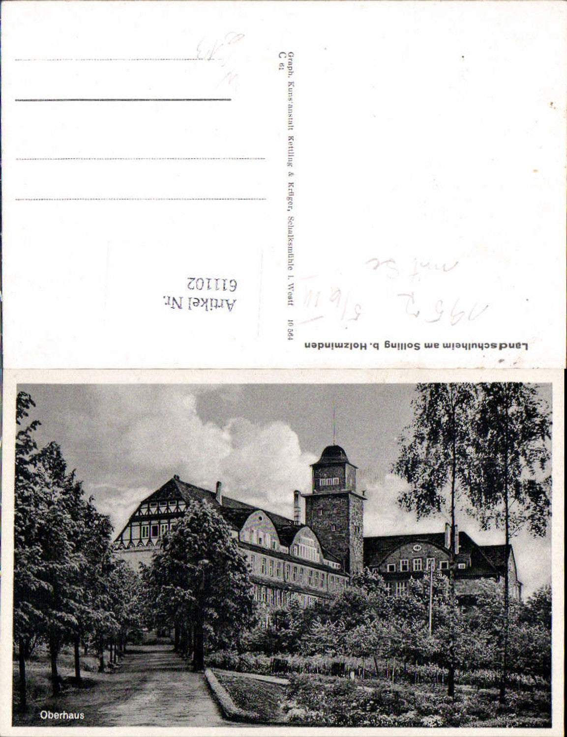 611102,tolle AK Oberhaus Solling bei Holzminden