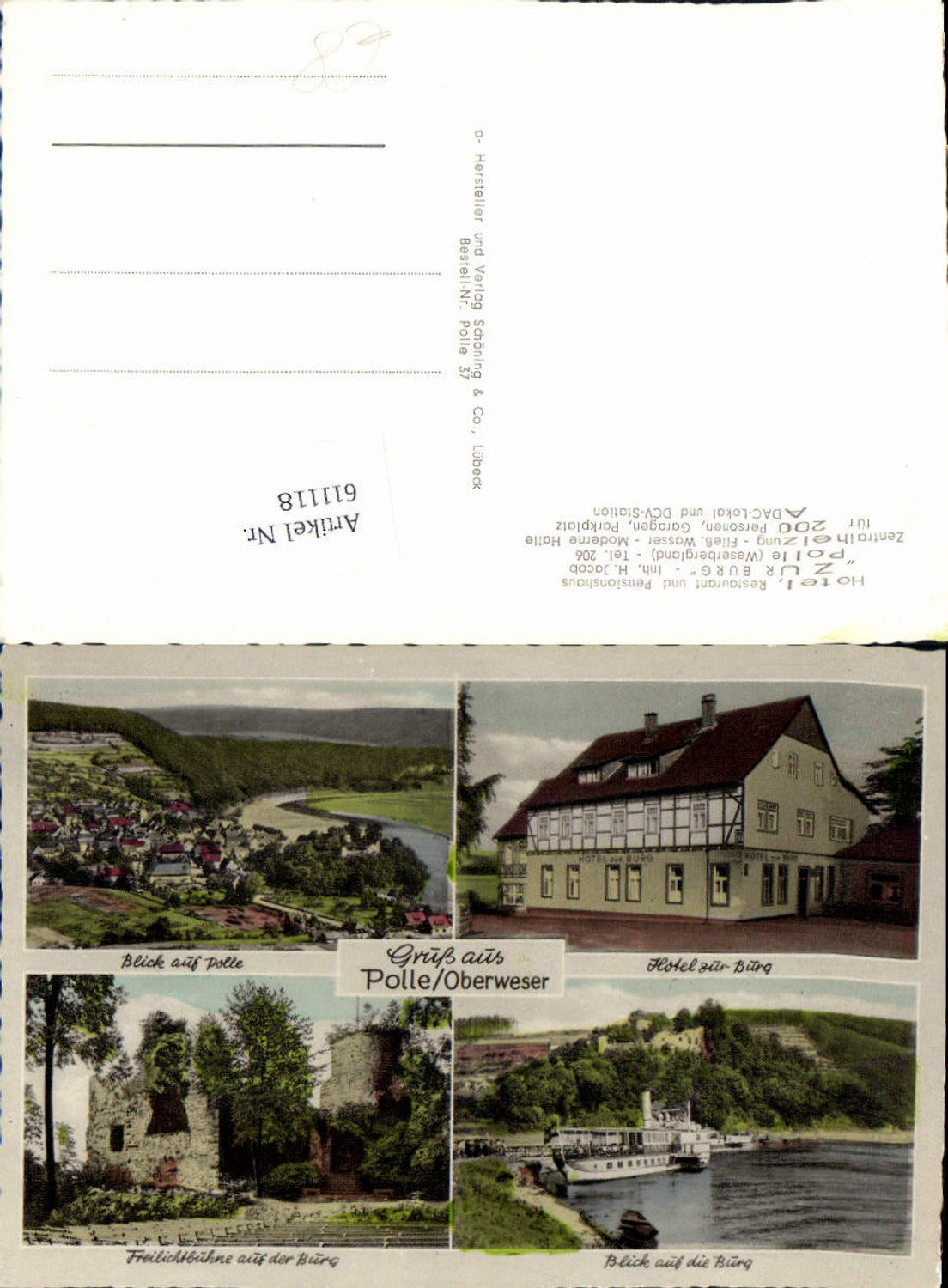 611118,Polle an der Weser Oberweser Hotel zur Burg Bodenwerder LK Holzminden