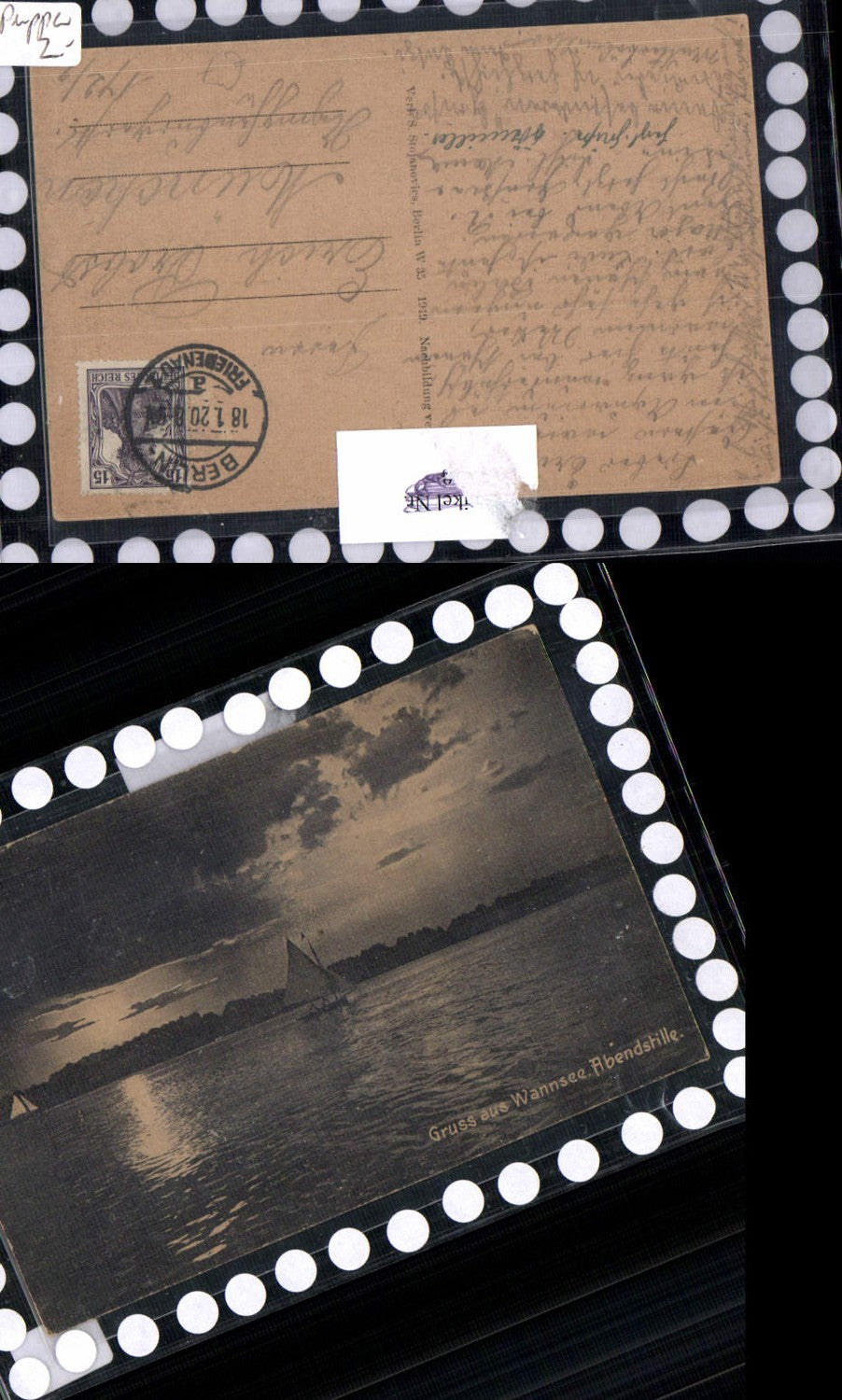 611137,Gruss aus Wannsee Berlin Steglitz Zehlendorf Segelschiff