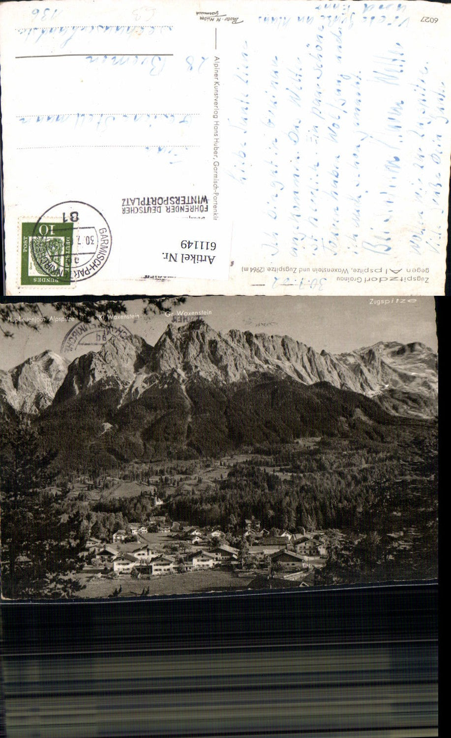611149,Zugspitzdorf Grainau geg. Alpspitze Waxenstein u. Zugspitze