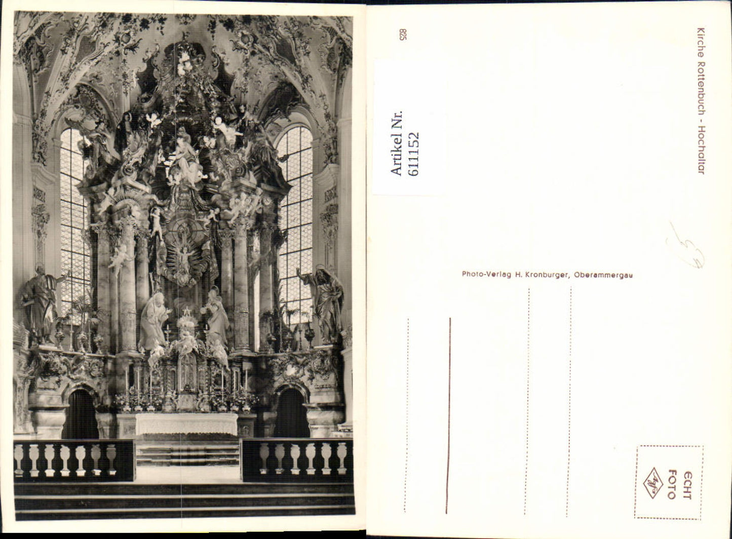 611152, Rottenbuch Church, High Altar, Interior View