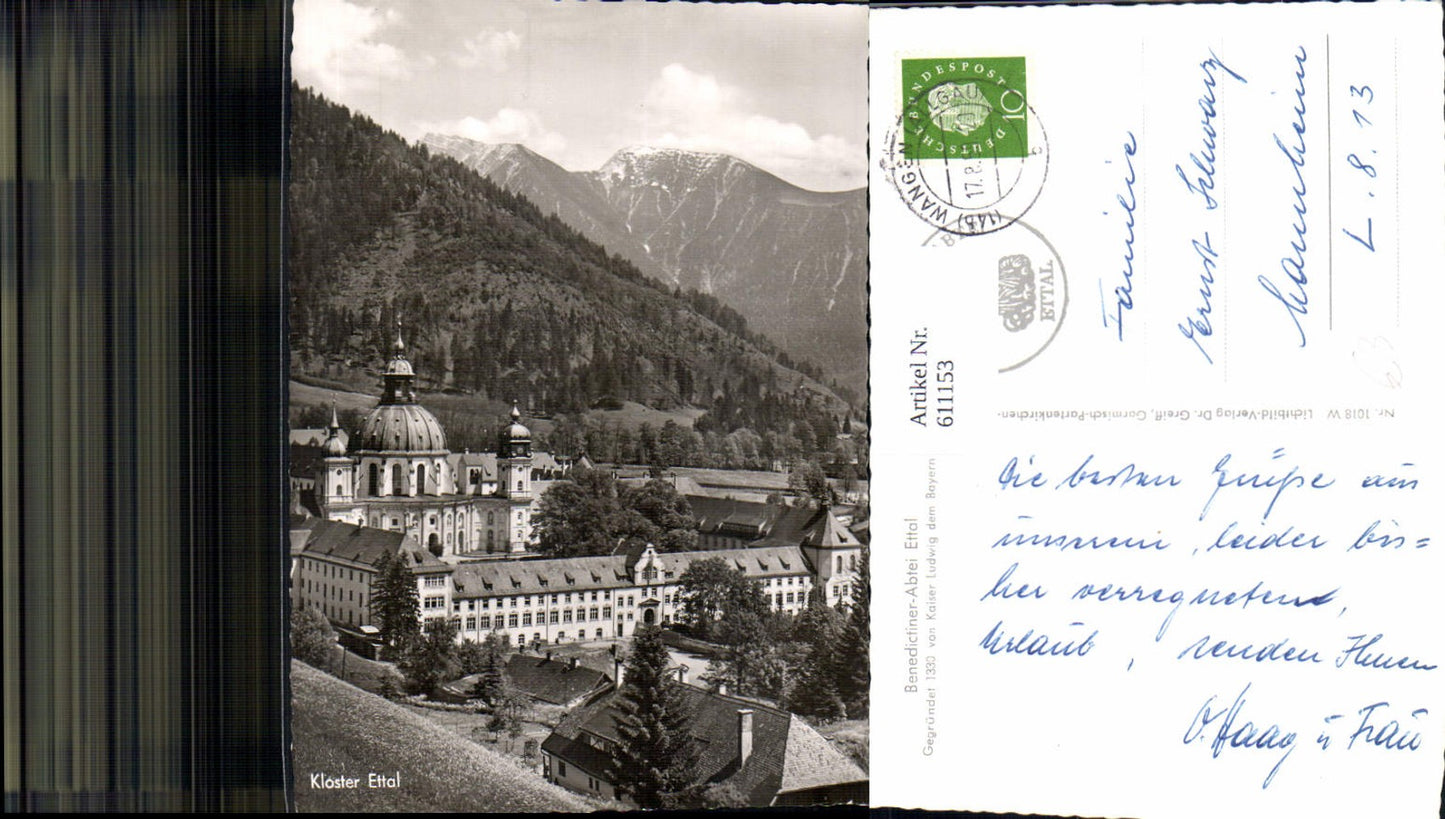 611153, Photo Ak Benedictine Abbey Ettal Church Monastery