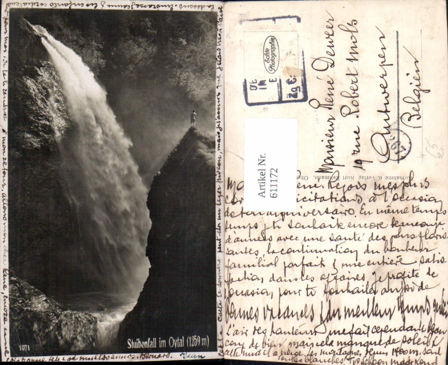 611172, Photo Ak Oberstdorf Stuibenfall in the Oytal waterfall