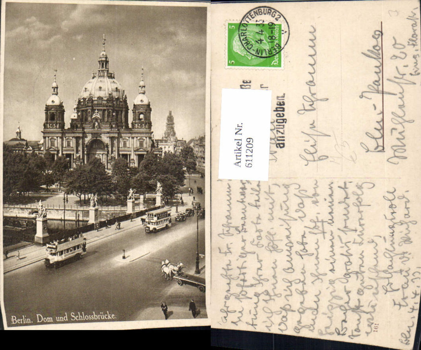 611209,Berlin Dom u. Schlossbrücke Doppeldeckerbus Bus