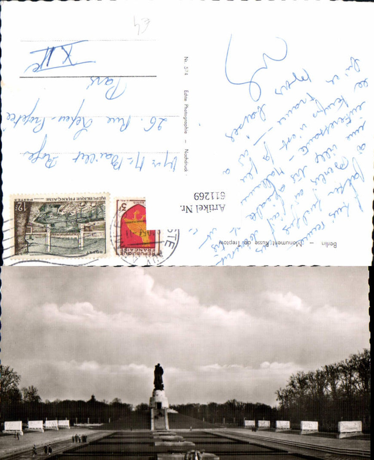 611269,Foto Ak Berlin Monument Russe de Treptow Denkmal