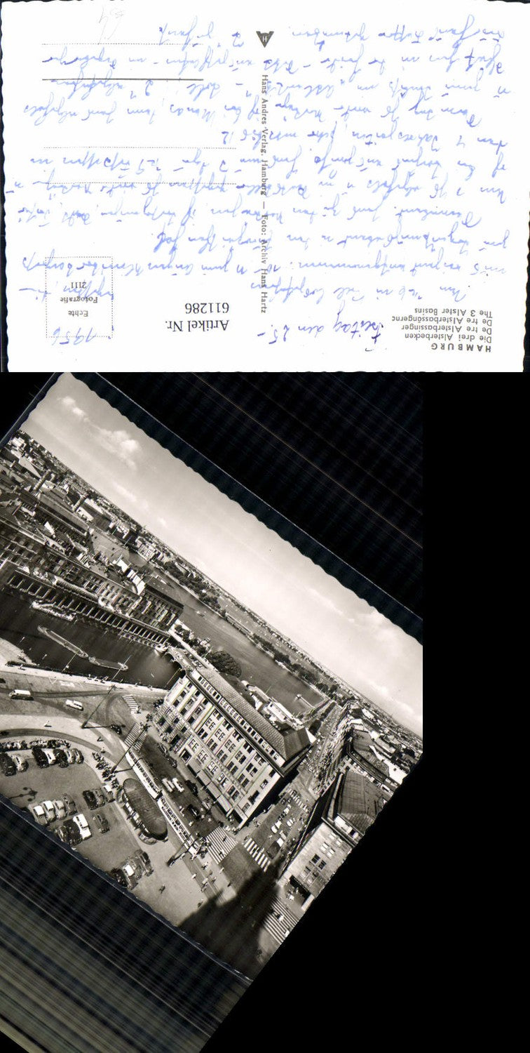 611286,Foto Ak Hamburg Die drei Alsterbecken