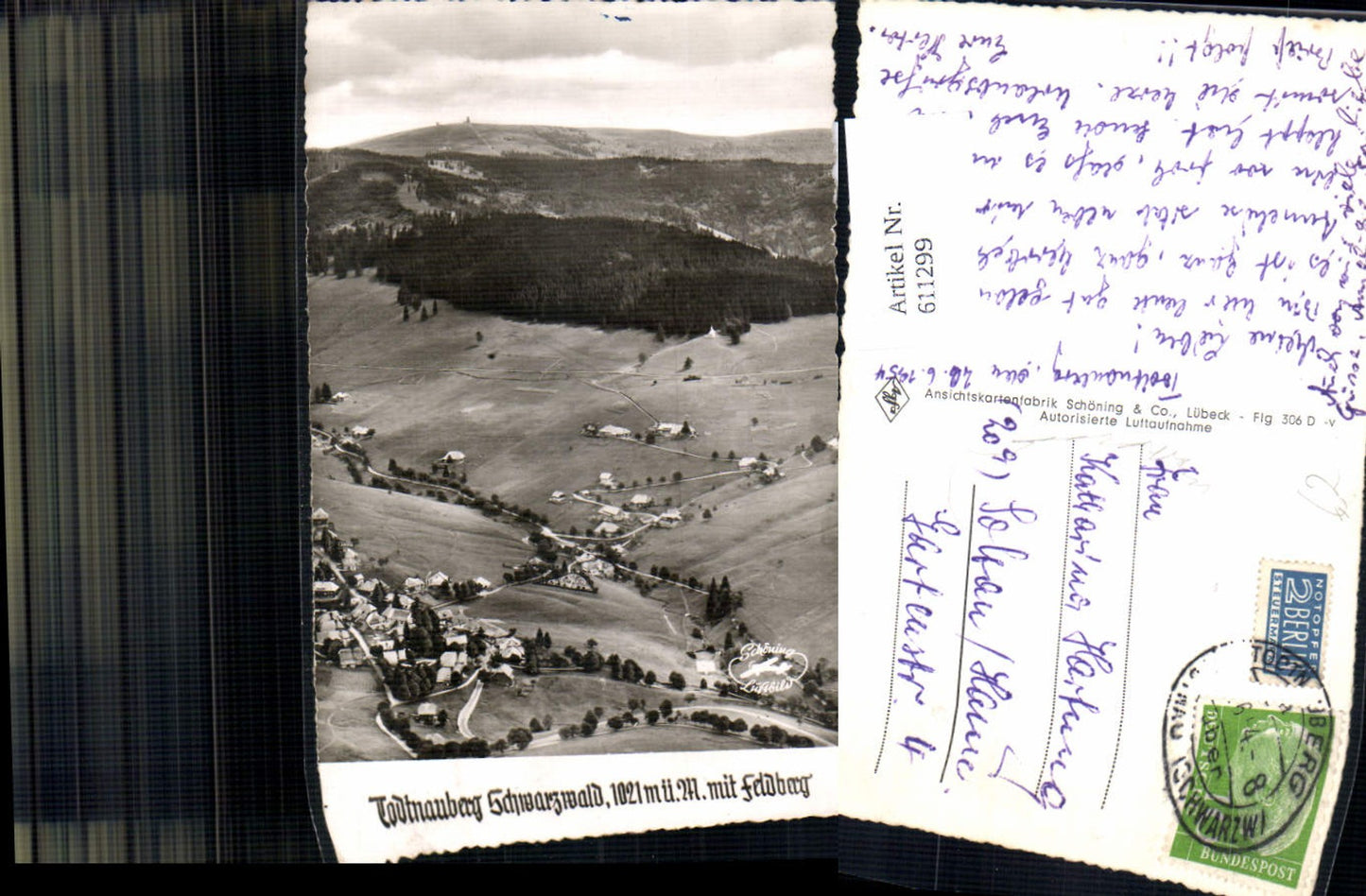 611299,Foto Ak Todtnauberg Schwarzwald m. Feldberg
