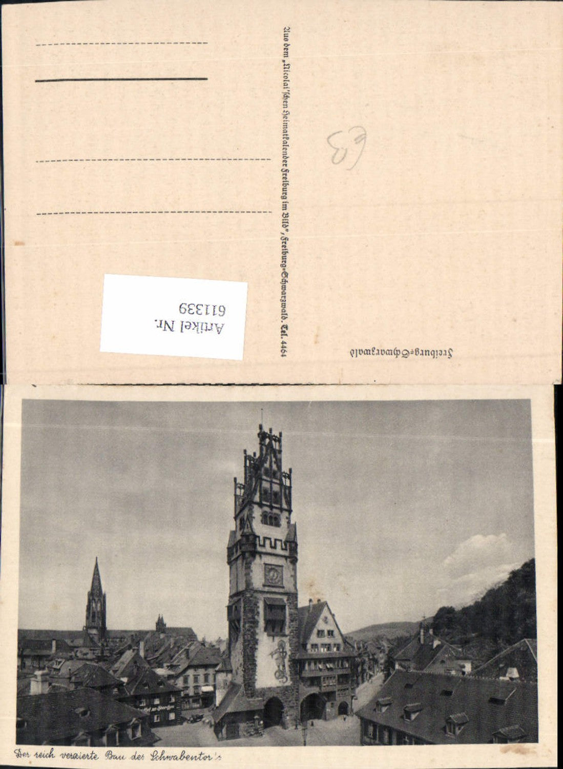 611339,Freiburg Schwarzwald Breisgau Schwabentor