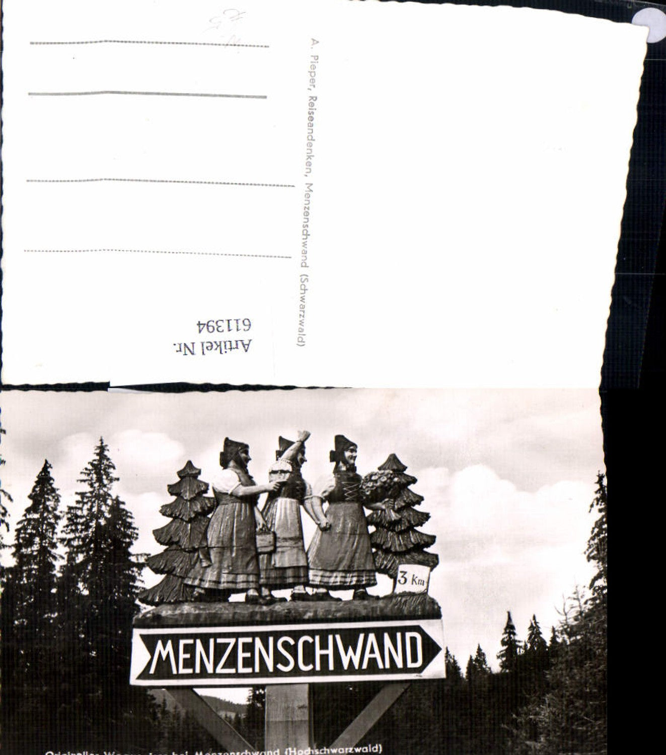 611394,Foto Ak Wegweiser b. Menzenschwand St. Blasien Hochschwarzwald