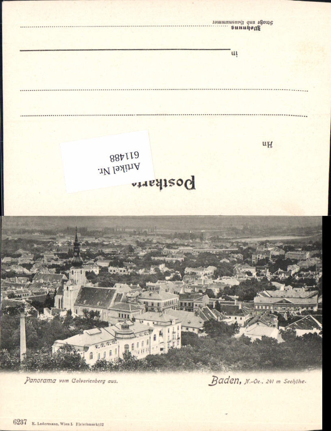 611488,Baden bei Wien Calvarienberg pub Ledermann 6237