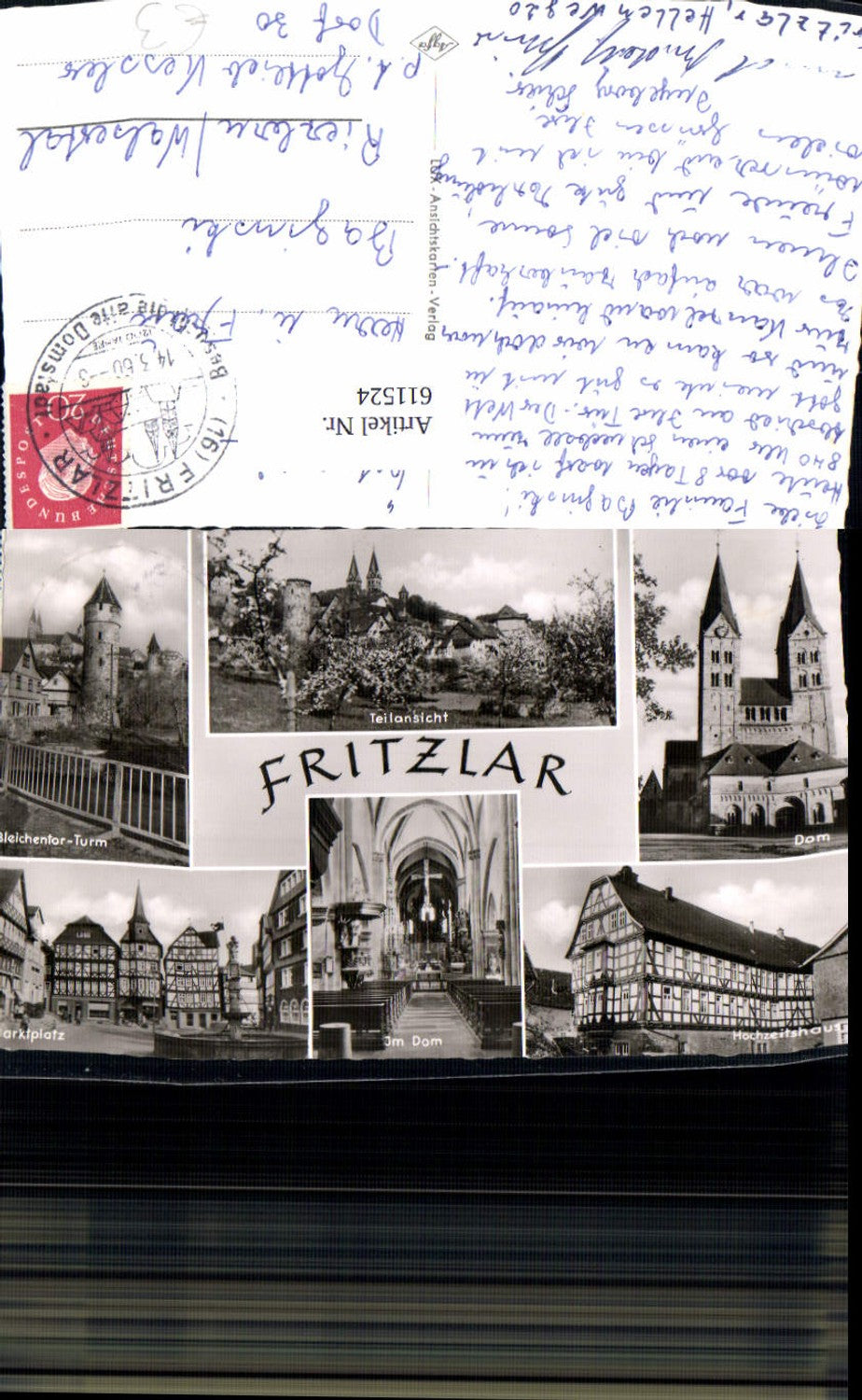 611524,Mehrbild Ak Fritzlar Bleichentor-Turm Dom Marktplatz