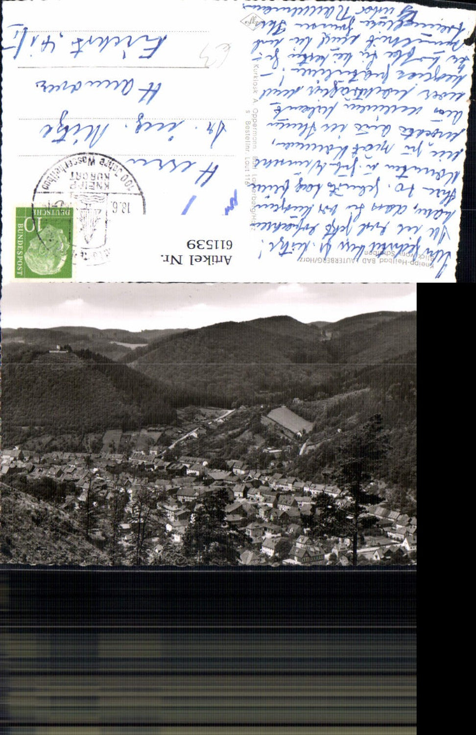 611539,Foto Ak Bad Lauterberg im Harz Blick vom Scheiben