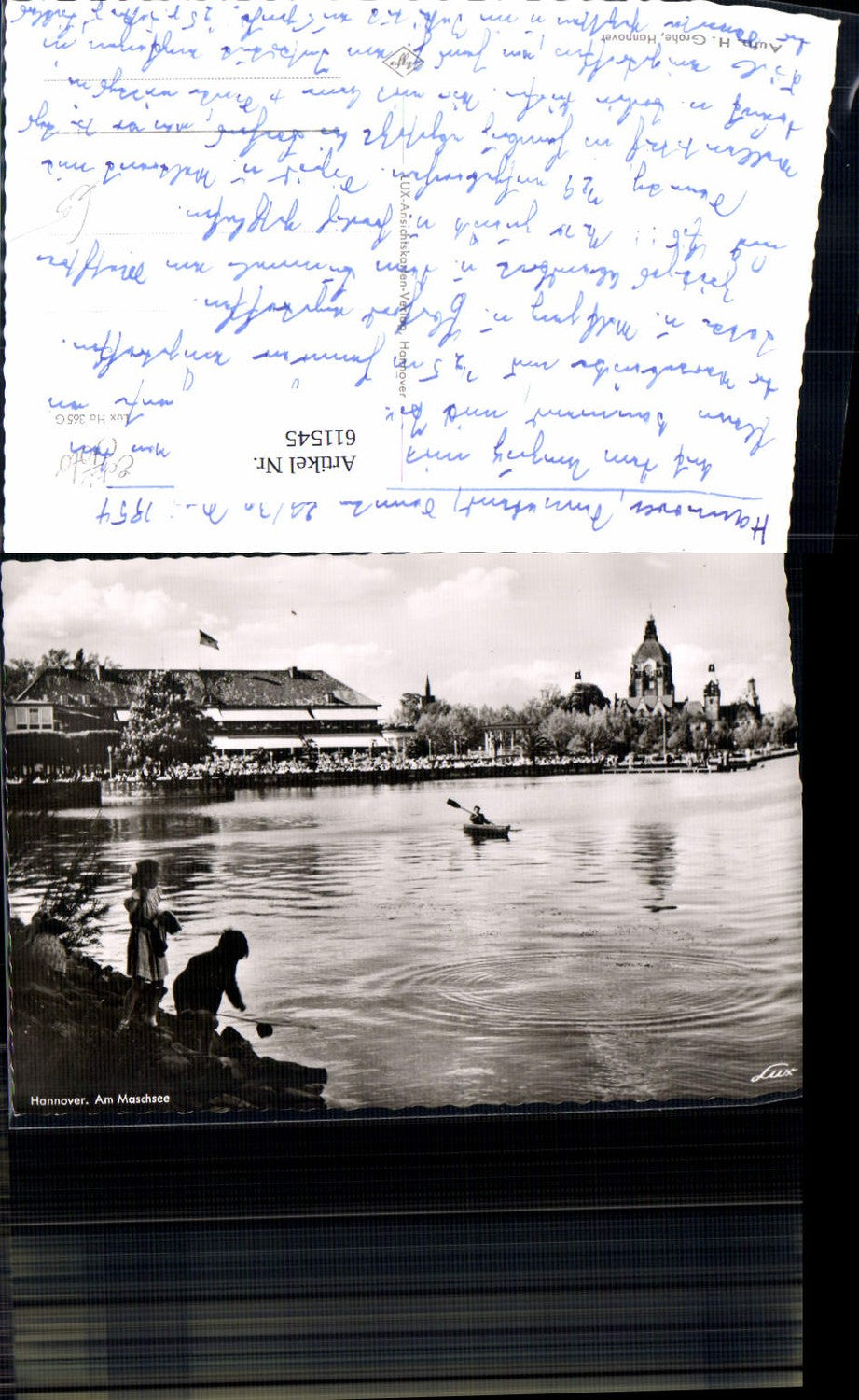 611545,Foto Ak Hannover Am Maschsee Ruderboot Boot