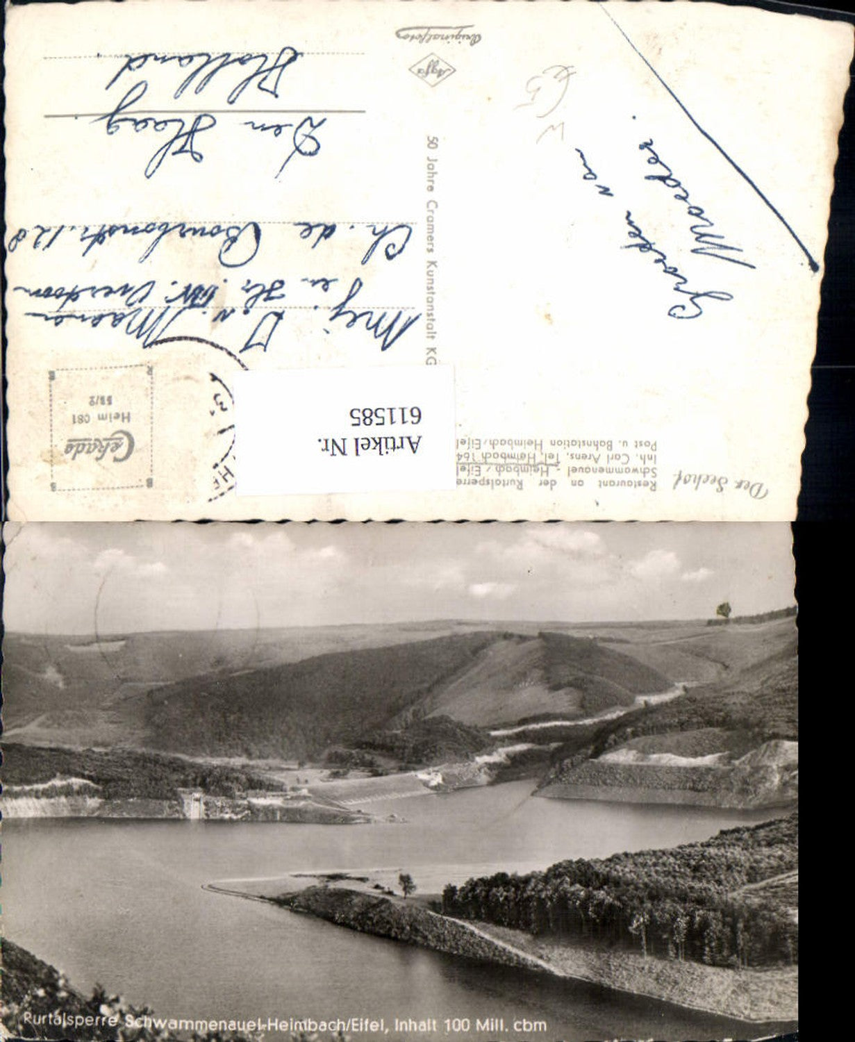 611585,Foto Ak Rurtalsperre Schwammenauel Heimbach Eifel Talsperre Rurberg Simmerath