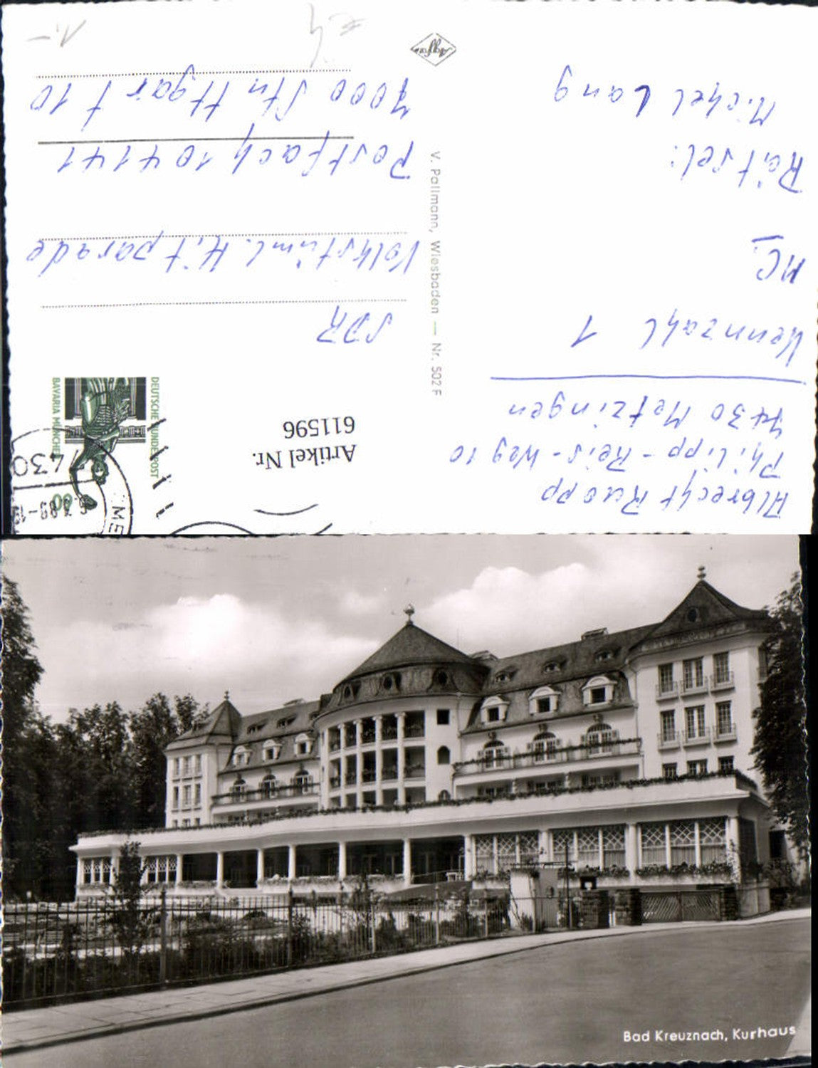 611596,Foto Ak Bad Kreunach Kurhaus